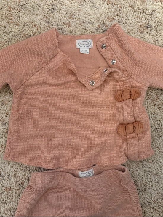 Mud Pie Other - Mud Pie Knit 9-12 Month Outfit in Dusty Rose